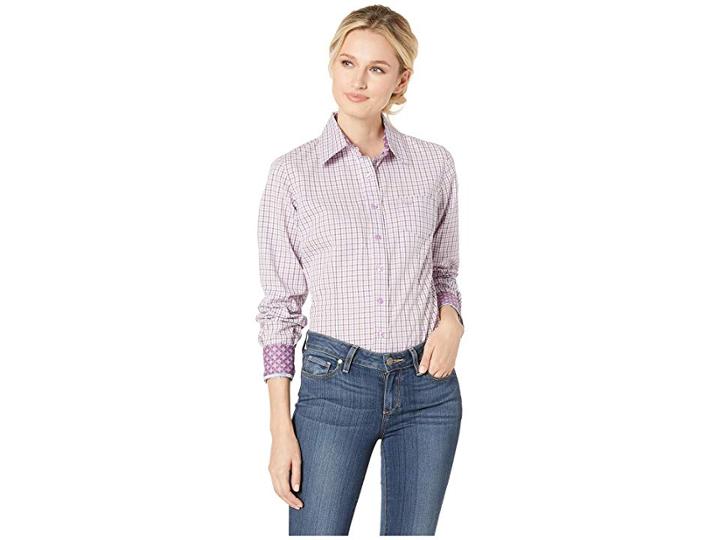 Cinch Long Sleeve Plaid (multicolor 2) Women's Clothing