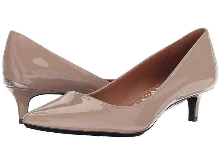 Calvin Klein Gabrianna Pump (tobacoo Patent) Women's 1-2 Inch Heel Shoes