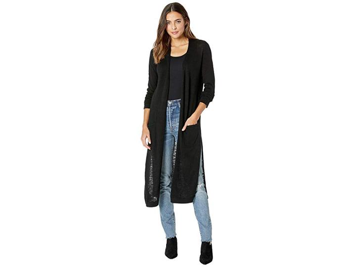 Bcbgmaxazria Kimberlyn Long Cardigan (black) Women's Sweater