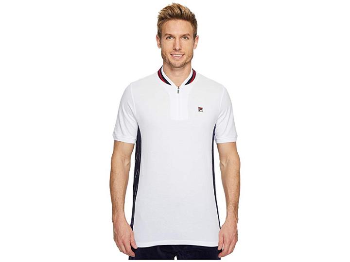 Fila Moretti Henley (white/navy/red) Men's Clothing