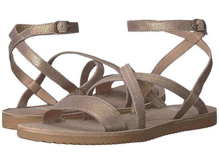 Eileen Fisher June (platinum Metallic Suede) Women's Sandals