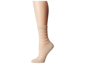 Wolford Isabella Socks (white/toasted Almond) Women's Crew Cut Socks Shoes