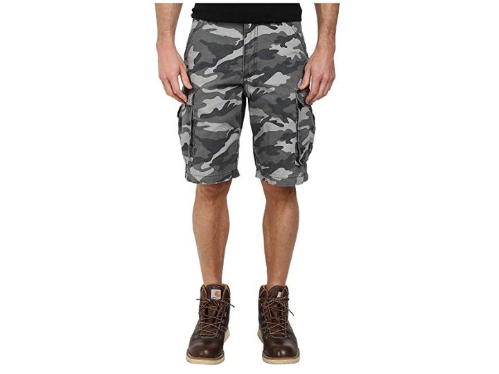Carhartt Rugged Cargo Camo Short (rugged Gray Camo) Men's Shorts