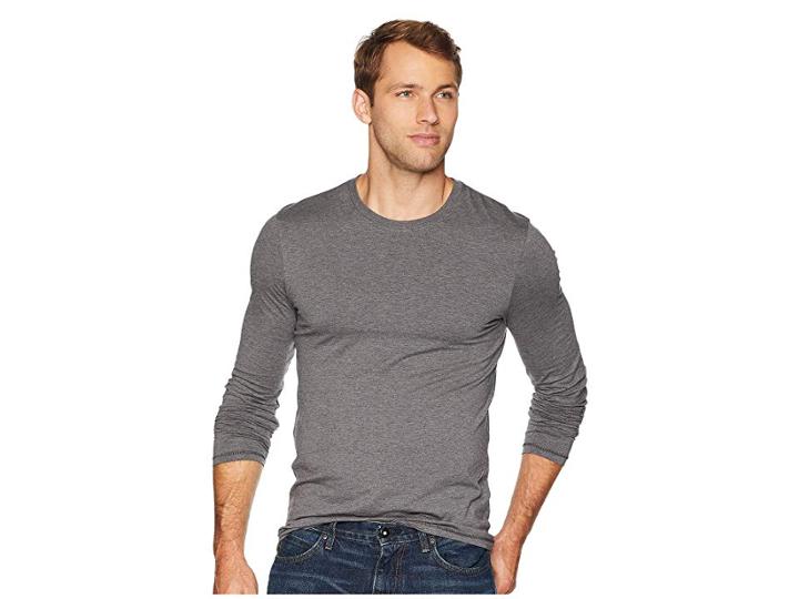 Toad&co Tempo Long Sleeve Tee (charcoal Heather) Men's T Shirt