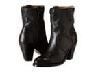 Frye Mustang Stitch Short (black Soft Vintage Leather) Cowboy Boots