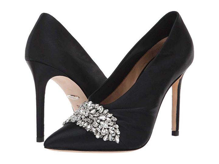 Badgley Mischka Vanilla (black Satin) High Heels
