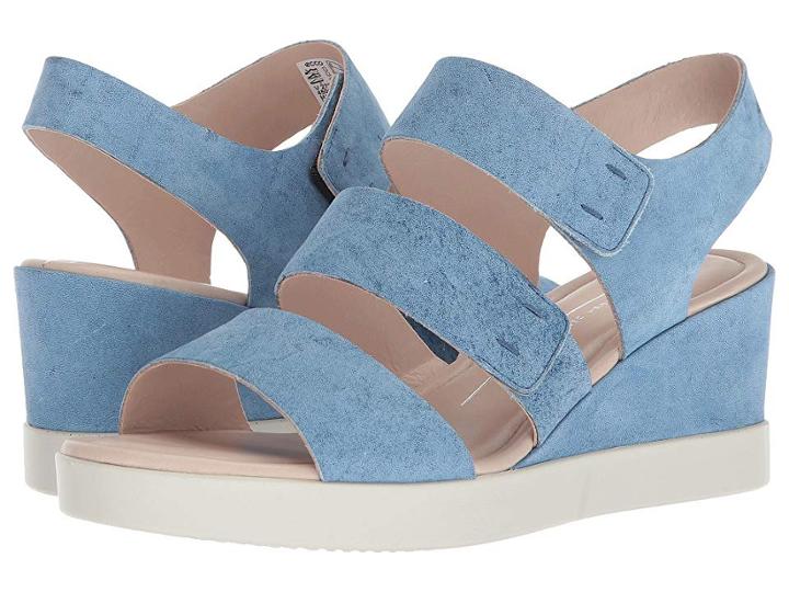 Ecco Shape Wedge Plateau Sandal (indigo) Women's Sandals