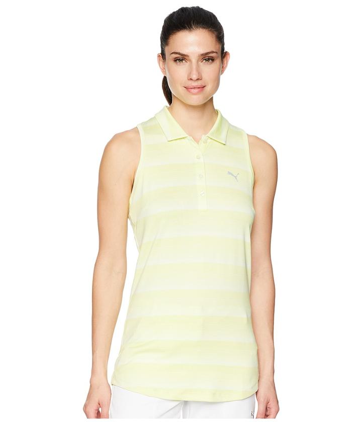 Puma Golf Racerback Polo (sunny Lime) Women's Sleeveless