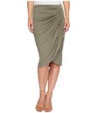 B Collection By Bobeau Reiley Side Gather Skirt (olive) Women's Skirt