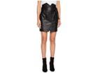 Romeo & Juliet Couture Pu Skirt W/ Belt Detail (black) Women's Skirt