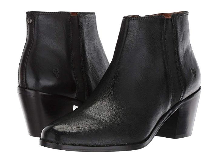 Frye Jolene Inside Zip Short (black Waxed Goat) Women's  Boots