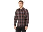 Kenneth Cole New York Long Sleeve Tonal Plaid Shirt (wine) Men's Clothing