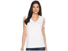 Lauren Ralph Lauren Ruched Shoulder Tank Top (soft White) Women's Sleeveless
