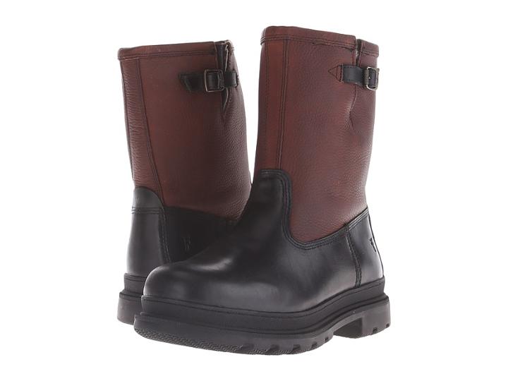 Frye Riley Pull On (black Multi Wp Smooth Pull Up) Men's Pull-on Boots