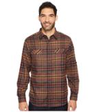 Woolrich Hiker's Trail Flannel Shirt Ii (port) Men's Long Sleeve Button Up