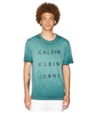 Calvin Klein Jeans Short Sleeve Reverse Calvin Logo Crew Neck Tee (pine Grove) Men's T Shirt