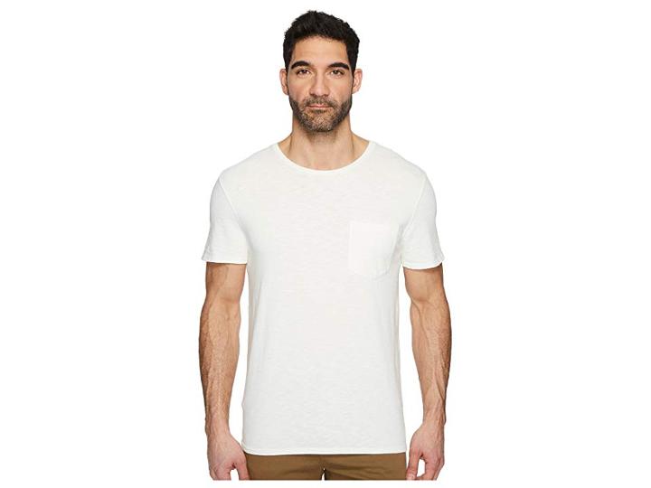 Hudson Crew Neck Pocket Tee (off-white) Men's T Shirt
