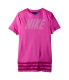 Nike Kids Dry Training Top (little Kids/big Kids) (hyper Magenta/fusion Violet) Girl's Clothing
