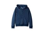 Polo Ralph Lauren Kids Floral-print Cotton Hoodie (little Kids/big Kids) (blue/cream Multi) Girl's Sweatshirt