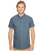 Rip Curl Ourtime Short Sleeve Shirt (slate Blue 1) Men's Clothing