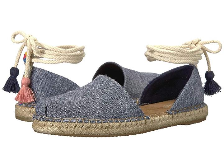 Toms Katalina (navy Slub Chambray) Women's Lace Up Casual Shoes