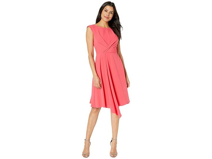 Taylor Cap Sleeve Solid A-line Dress (peony) Women's Dress
