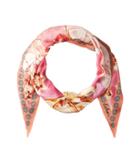 Echo Design Seaside Floral Silk Diamond Shape Scarf (coral) Scarves