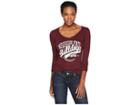 Champion College Mississippi State Bulldogs University V-neck Long Sleeve Tee (maroon) Women's T Shirt