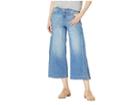 Liverpool Presley Crop Flare With Side Slits In A Classic Soft Rigid Denim In Foxhill (foxhill) Women's Jeans