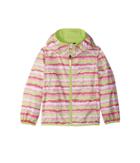 Columbia Kids Pixel Grabbertm Ii Wind Jacket (little Kids/big Kids) (lollipop Stripe/green Glow) Girl's Coat