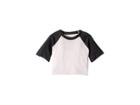 Chaser Kids Extra Soft Jersey Flounce Sleeve Baseball Raglan Tee (toddler/little Kids) (pinky/black) Girl's T Shirt