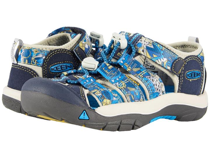 Keen Kids Newport H2 (little Kid/big Kid) (blue Nights Print) Boys Shoes