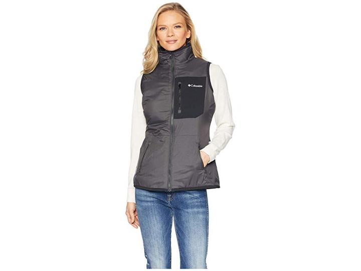 Columbia Bryce Canyontm Reversible Vest (skark/black/shark Sherpa) Women's Vest
