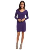 Christin Michaels 100% Cashmere Brooke Shift Dress (purple) Women's Dress
