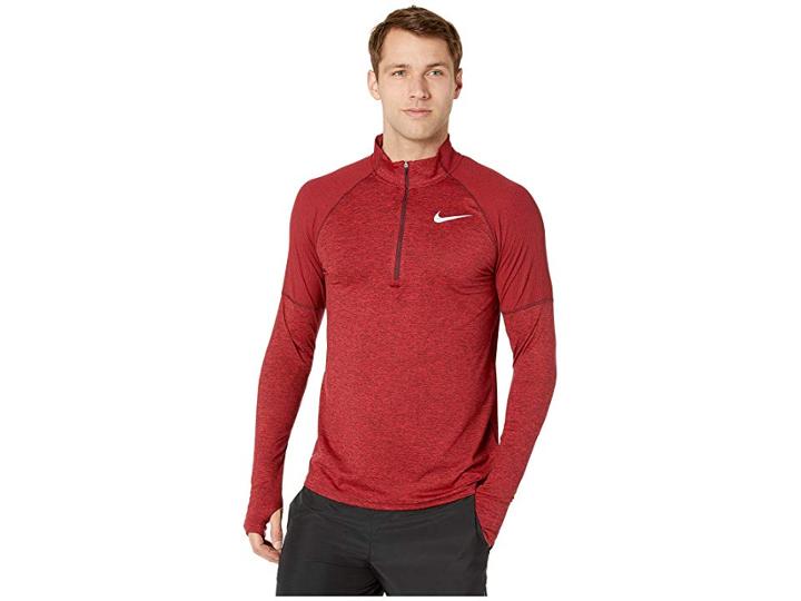 Nike Element Top 1/2 Zip 2.0 (night Maroon/gym Red/reflective Silver) Men's Clothing
