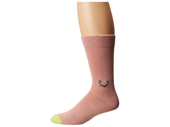Richer Poorer Banana (pink) Men's Crew Cut Socks Shoes