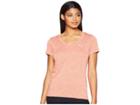 Under Armour Ua Techtm Twist V-neck (after Burn/metallic Silver 1) Women's Short Sleeve Pullover