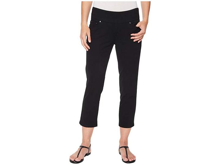 Jag Jeans Peri Straight Pull-on Twill Crop (black) Women's Jeans