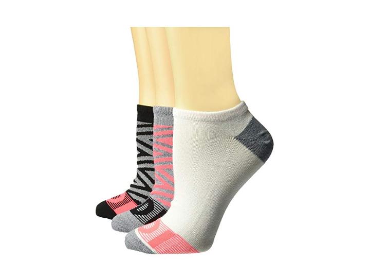Adidas Adigraphic 3-pack No Show Socks (grey/clear Onix Marl/white/black/lucid Red) Women's No Show Socks Shoes
