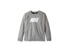 Nike Kids Sportswear Advance 15 Crew (little Kids/big Kids) (dark Grey Heather/dark Grey Heather/white) Boy's Long Sleeve Pullover