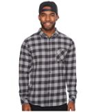 Quiksilver Motherfly Flannel Long Sleeve Shirt (tarmac Motherfly) Men's Long Sleeve Button Up