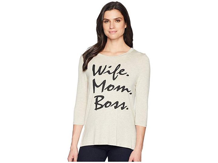 American Rose Wife Mom Boss Tee (oatmeal) Women's T Shirt