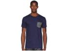 Naked & Famous Pocket Tee Koi Waves (navy) Men's T Shirt