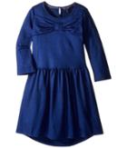 Tommy Hilfiger Kids Bow Front Tiered Dress (big Kids) (flag Blue) Girl's Dress