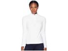 Spyder Shimmer Zip T-neck Top (white/white) Women's Long Sleeve Pullover