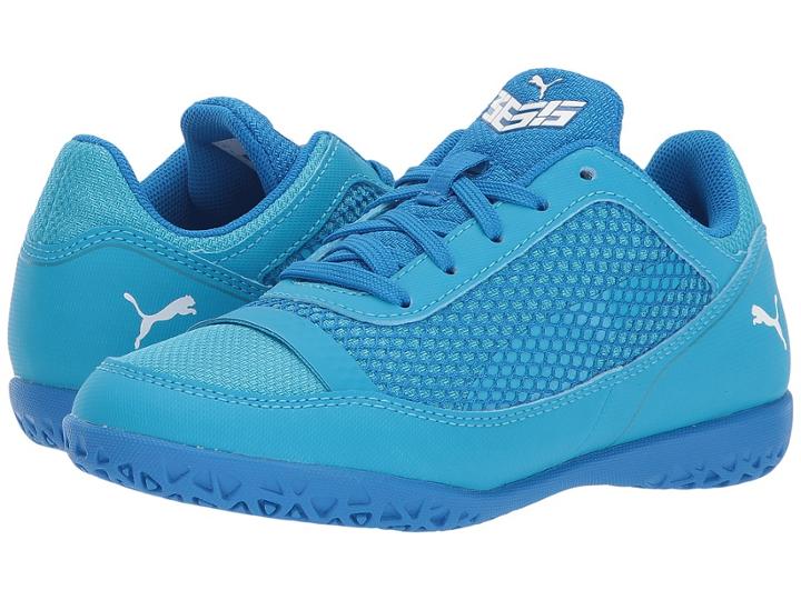 Puma Kids 365 Netfit Ct Soccer (little Kid/big Kid) (electric Blue Lemonade/puma White/hawaiian Ocean) Kids Shoes