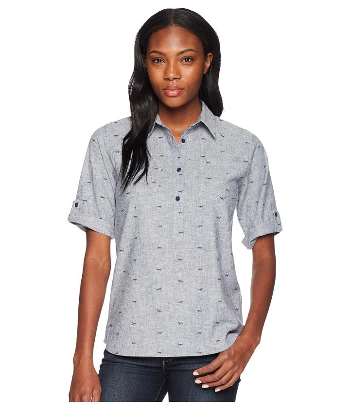 United By Blue Fox Trail Printed Popover (navy) Women's Clothing