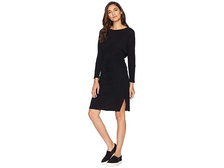 Cupcakes And Cashmere Jenilee Rib Knit Sweater Dress (black) Women's Dress
