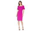 Donna Morgan Midi Length Crepe Dress With Flutter Sleeve (orchid) Women's Dress