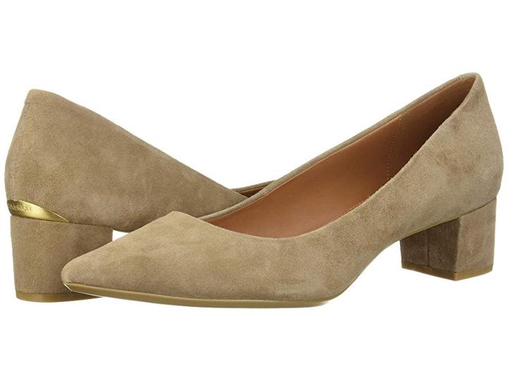 Calvin Klein Genoveva Pump (tobacco Kid Suede) Women's Shoes